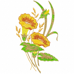 Flowers And Tree Embroidery Design 8
